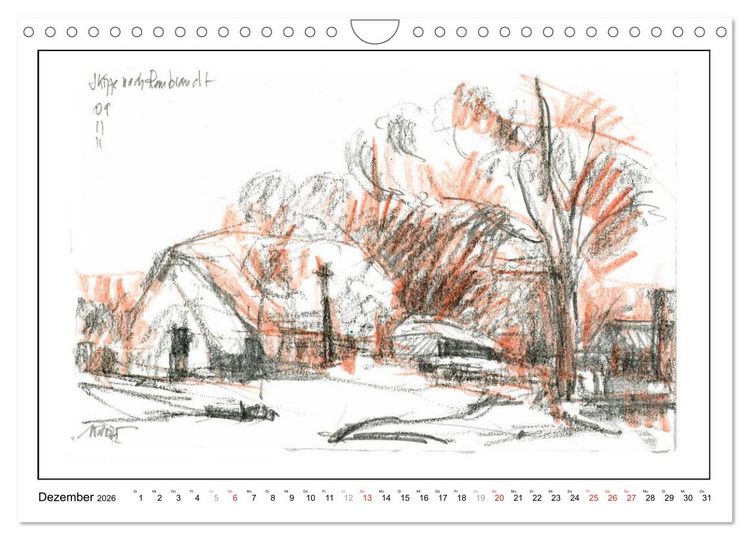 Produktbild: Rembrandt Landschaften wgVoigt (Wandkalender 2026 DIN A4 quer), CALVENDO Monatskalender