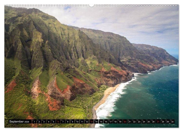 Produktbild: Wandern auf Hawaii - Berge im Pazifik (hochwertiger Premium Wandkalender 2026 DIN A2 quer), Kunstdruck in Hochglanz