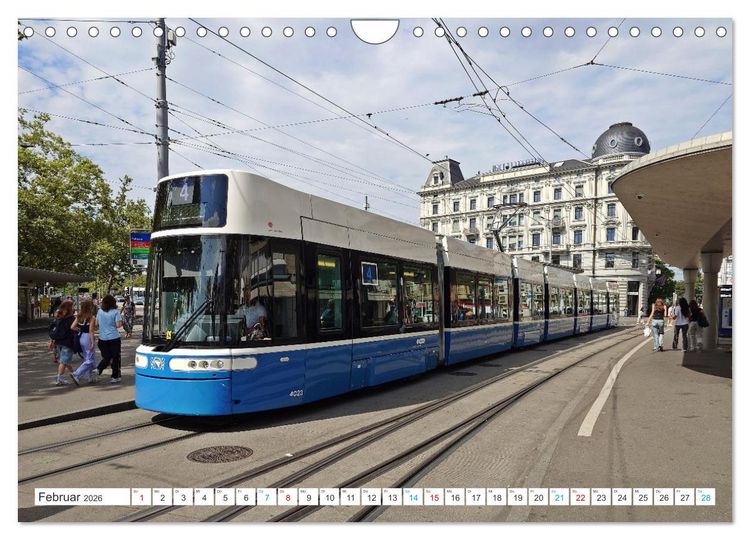 Produktbild: Die Z&uuml;rcher Tram (Wandkalender 2026 DIN A4 quer), CALVENDO Monatskalender