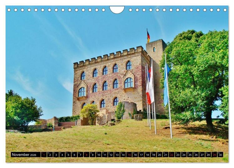 Produktbild: Burgen- und Schl&ouml;sserreise durch Deutschland (Wandkalender 2026 DIN A4 quer), CALVENDO Monatskalender