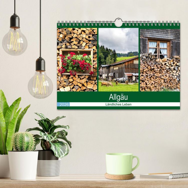 Produktbild: Allg&auml;u - Landliches Leben (Wandkalender 2026 DIN A4 quer), CALVENDO Monatskalender
