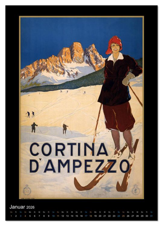 Produktbild: Historische Reiseplakate (Wandkalender 2026 DIN A3 hoch), CALVENDO Monatskalender