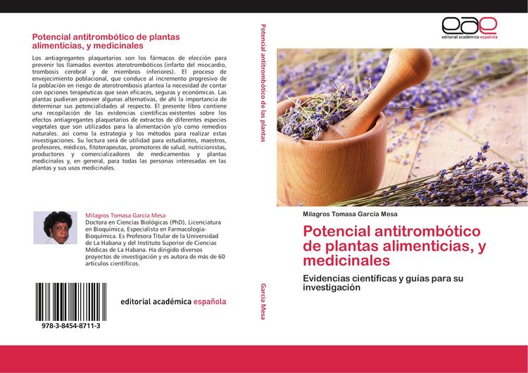 Produktbild: Potencial antitromb&oacute;tico de plantas alimenticias, y medicinales