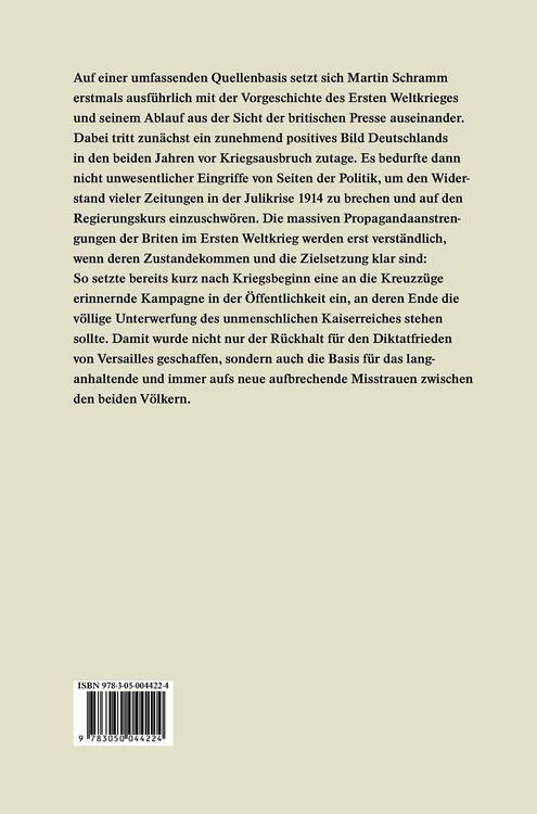Produktbild: Das Deutschlandbild in der britischen Presse 1912-1919