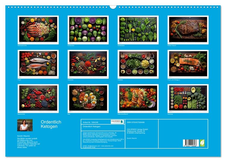 Produktbild: Ordentlich Ketogen (Wandkalender 2026 DIN A2 quer), CALVENDO Monatskalender