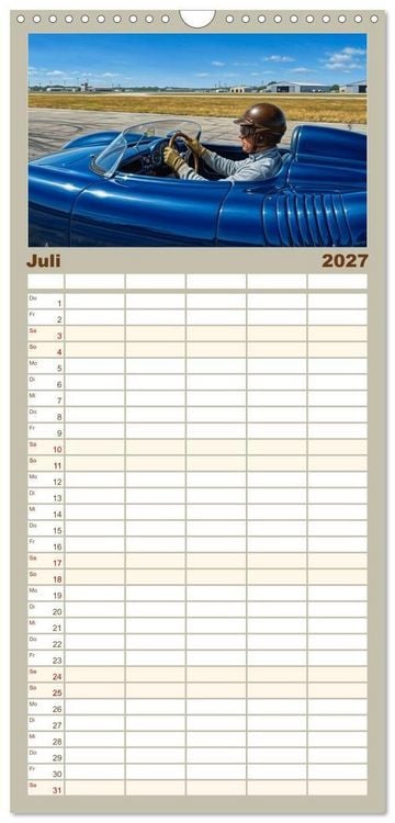 Produktbild: Familienplaner 2027 - N&auml;chster Halt: Rennstrecke mit 5 Spalten (Wandkalender, 21 x 45 cm) CALVENDO