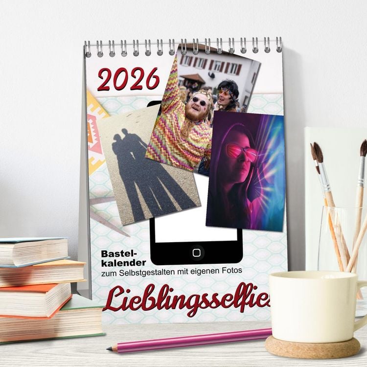 Produktbild: Lieblingsselfies (Tischkalender 2026 DIN A5 hoch), CALVENDO Monatskalender