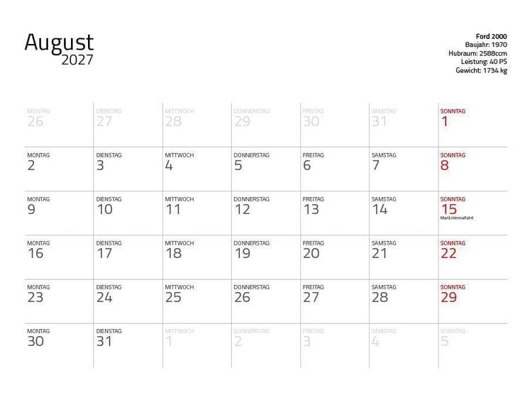Produktbild: Traktor Klassiker 2027 &ndash; Eintragkalender