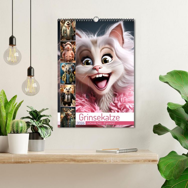 Produktbild: Grinsekatze (Wandkalender 2026 DIN A3 hoch), CALVENDO Monatskalender