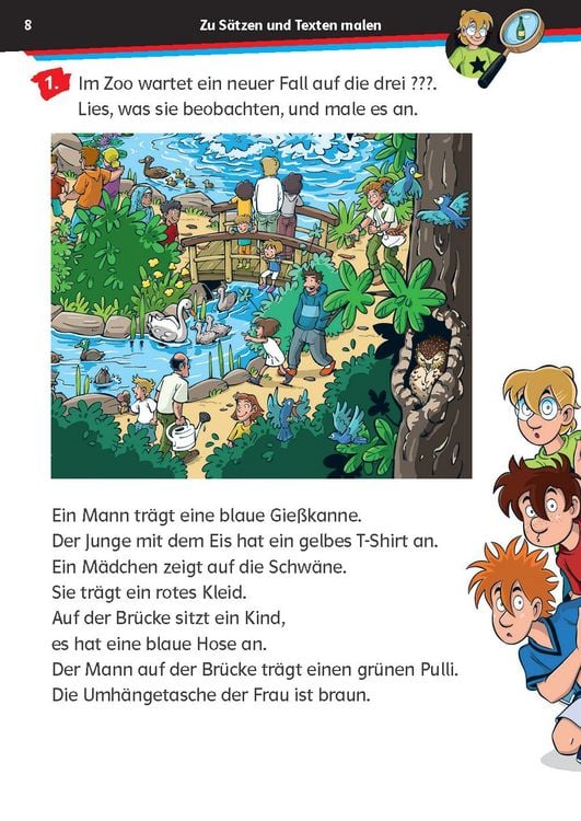 Produktbild: Die drei ??? Kids: Mein &Uuml;bungsheft Deutsch 2. Klasse - Fl&uuml;ssig lesen