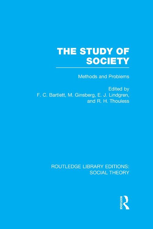Produktbild: The Study of Society (RLE Social Theory)