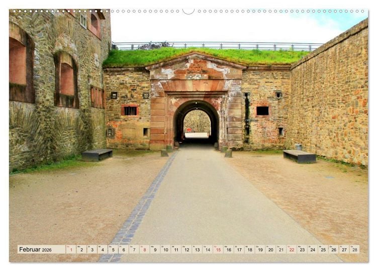 Produktbild: Koblenz - Festung Ehrenbreitstein und das Deutsche Eck (Wandkalender 2026 DIN A2 quer), CALVENDO Monatskalender