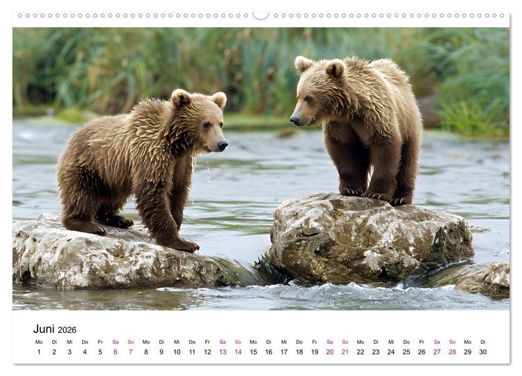 Produktbild: B&auml;ren - gef&auml;hrlich nett (Wandkalender 2026 DIN A2 quer), CALVENDO Monatskalender
