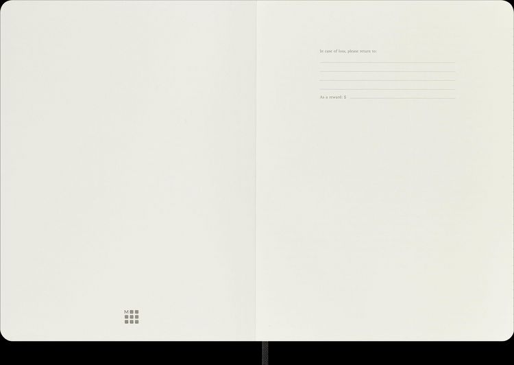 Produktbild: Moleskine Vegea Boa Notizbuch, XL, liniert, weicher Einband, schwarz, in Box