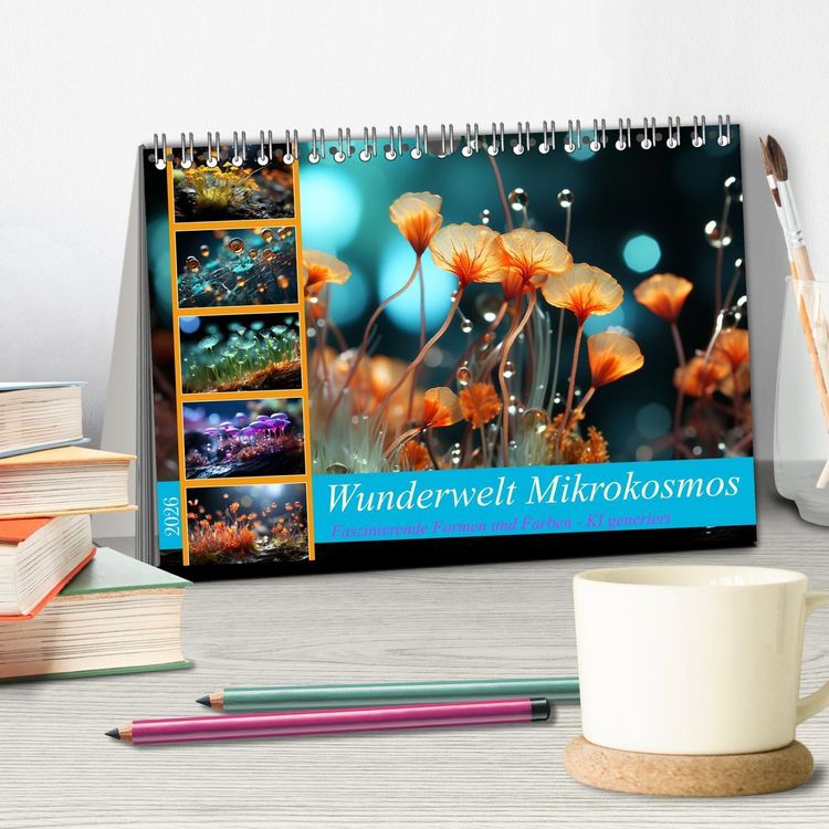 Produktbild: Wunderwelt Mikrokosmos (Tischkalender 2026 DIN A5 quer), CALVENDO Monatskalender