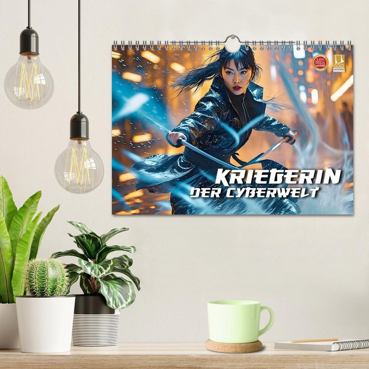 Produktbild: Kriegerin der Cyberwelt (Wandkalender 2026 DIN A4 quer), CALVENDO Monatskalender