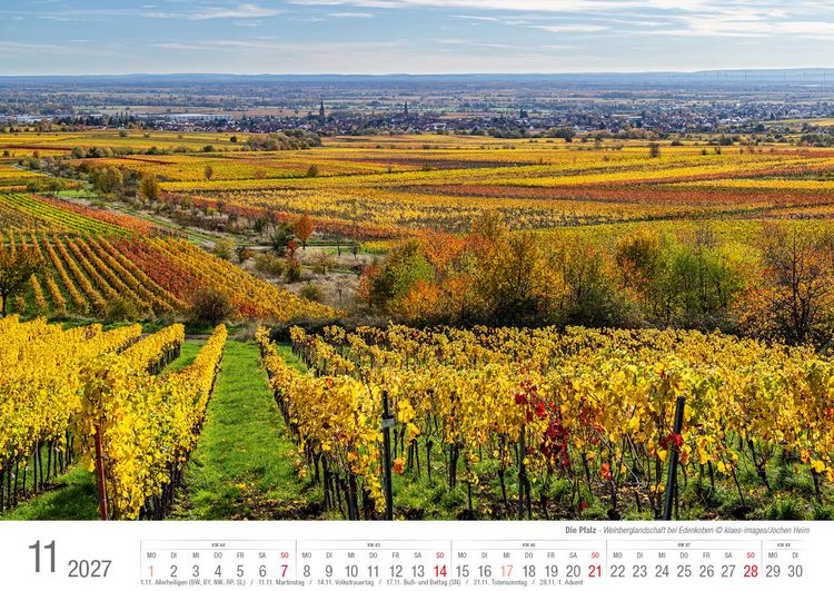 Produktbild: Die Pfalz 2027 Bildkalender A3 Spiralbindung