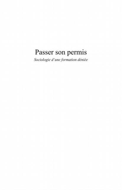 Produktbild: Passer son permis - sociologied'une for