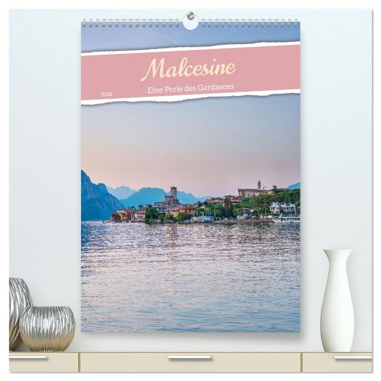 Produktbild: Malcesine - Eine Perle des Gardasees (hochwertiger Premium Wandkalender 2026 DIN A2 hoch), Kunstdruck in Hochglanz