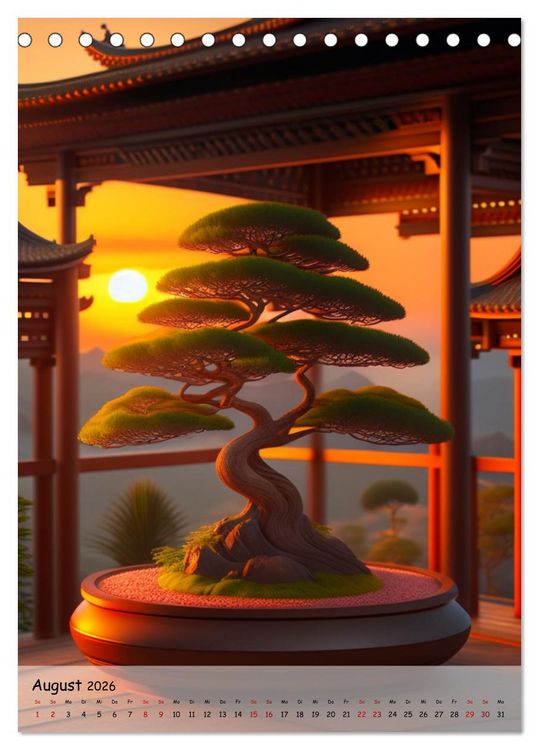Produktbild: Bonsai Kunstwerke (Tischkalender 2026 DIN A5 hoch), CALVENDO Monatskalender
