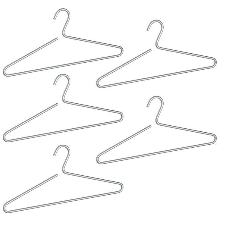 Produktbild: Kleiderb&uuml;gel Mod. Lux Silber, 5er Set, Garderobenb&uuml;gel