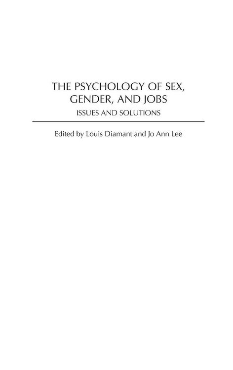 Produktbild: The Psychology of Sex, Gender, and Jobs