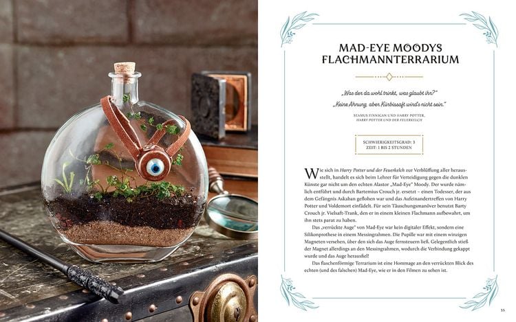 Produktbild: Aus den Filmen zu Harry Potter: Magische Kr&auml;uterkunde - Zauberhafte DIY-Projekte, Terrarien und viele weitere gr&uuml;ne Inspirationen
