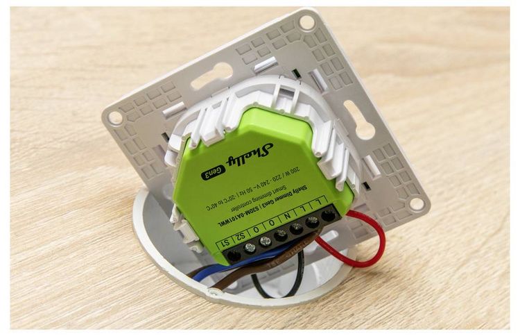 Produktbild: Shelly Dimmer Gen3 Dimmaktor Wi-Fi, Bluetooth