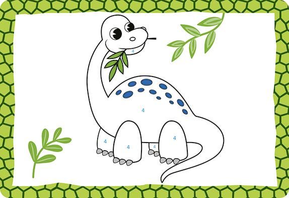 Produktbild: 50 Karten Malen nach Zahlen - Dinosaurier