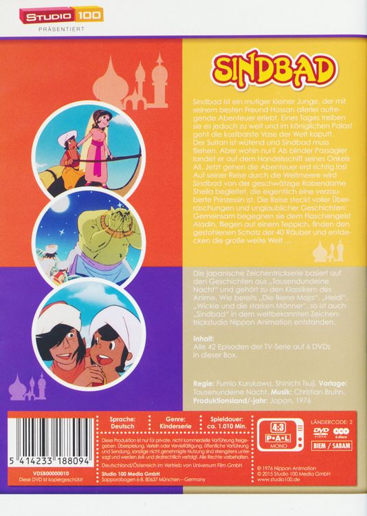Produktbild: Sindbad - TV-Serien-Komplettbox [6 DVDs]