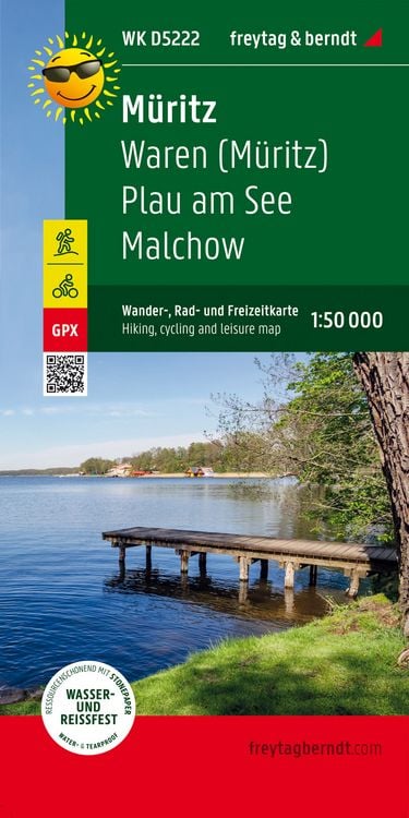 Produktbild: M&uuml;ritz, Waren (M&uuml;ritz), Plau, Wander/Radkarte 1:50.000