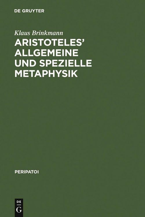 Produktbild: Aristoteles' allgemeine und spezielle Metaphysik