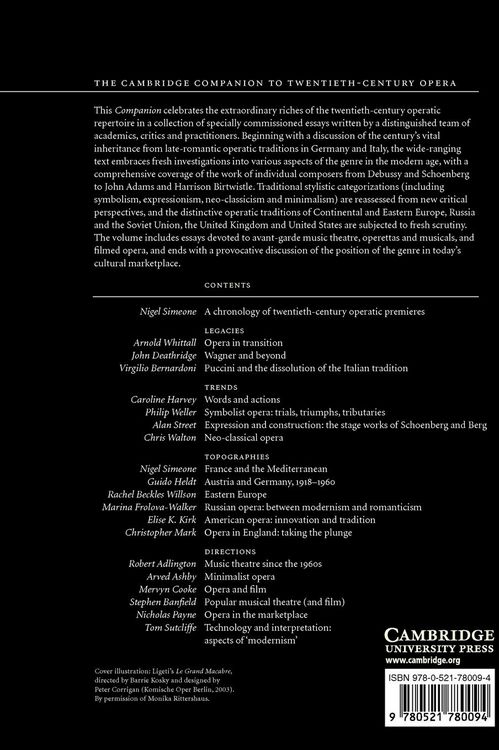Produktbild: The Cambridge Companion to Twentieth-Century Opera