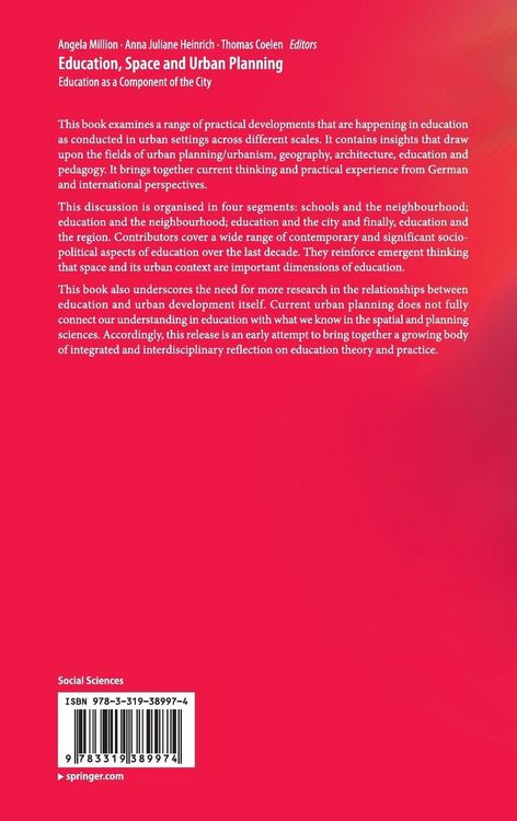Produktbild: Education, Space and Urban Planning