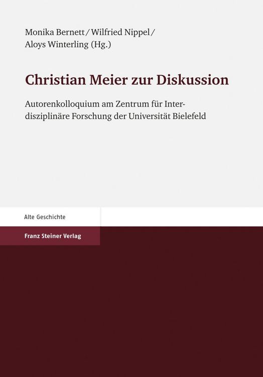 Produktbild: Christian Meier zur Diskussion
