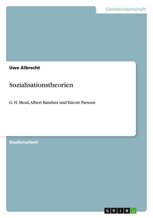 Produktbild: Sozialisationstheorien