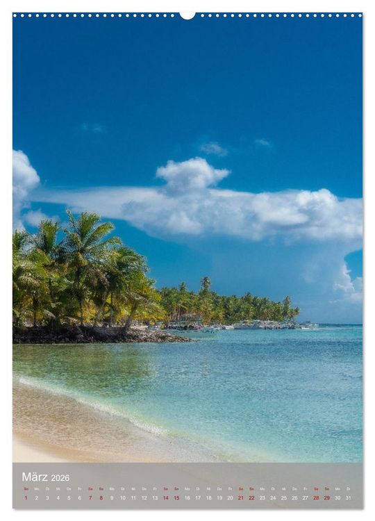 Produktbild: Karibischer Traum Isla Saona (hochwertiger Premium Wandkalender 2026 DIN A2 hoch), Kunstdruck in Hochglanz
