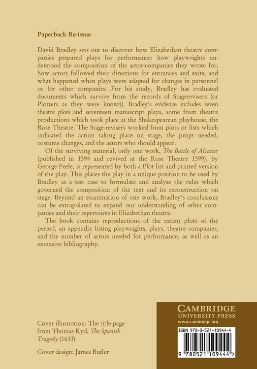 Produktbild: From Text to Performance in the Elizabethan Theatre