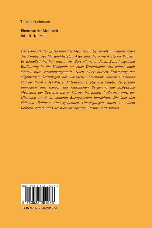 Produktbild: Elemente der Mechanik III: Kinetik