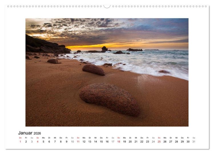 Produktbild: Bretagne - C&ocirc;te de Granit Rose (Wandkalender 2026 DIN A2 quer), CALVENDO Monatskalender