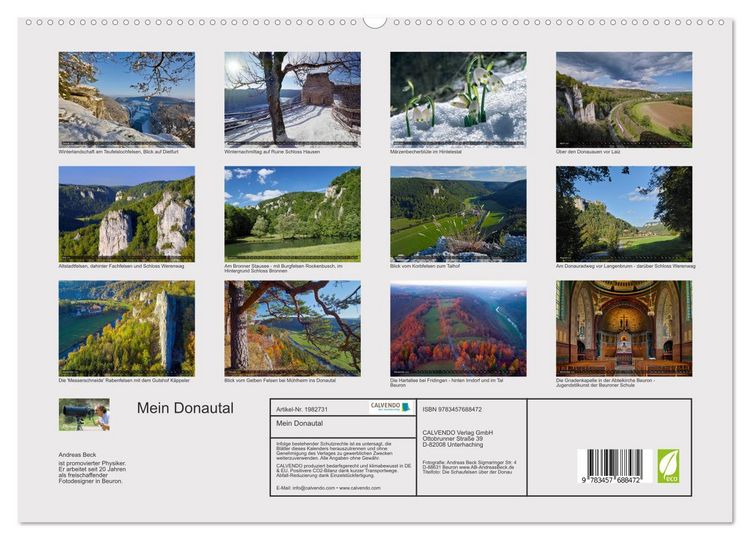 Produktbild: Mein Donautal (hochwertiger Premium Wandkalender 2026 DIN A2 quer), Kunstdruck in Hochglanz