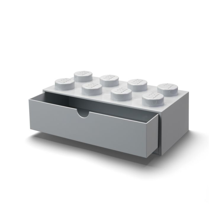 Produktbild: LEGO&reg; Schubladenelement 8 Noppen Grau