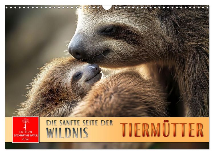 Produktbild: Tierm&uuml;tter - die sanfte Seite der Wildnis (Wandkalender 2026 DIN A3 quer), CALVENDO Monatskalender