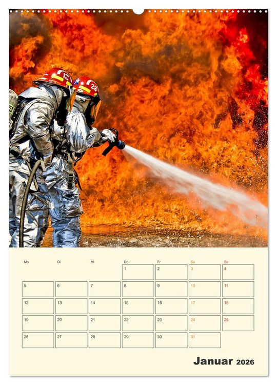 Produktbild: Feuerwehr - selbstloser Dienst weltweit (hochwertiger Premium Wandkalender 2026 DIN A2 hoch), Kunstdruck in Hochglanz