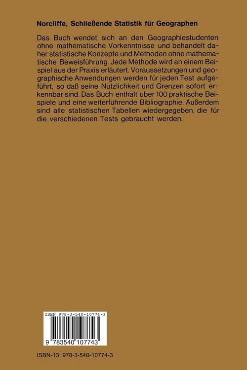 Produktbild: Schlie&szlig;ende Statistik f&uuml;r Geographen