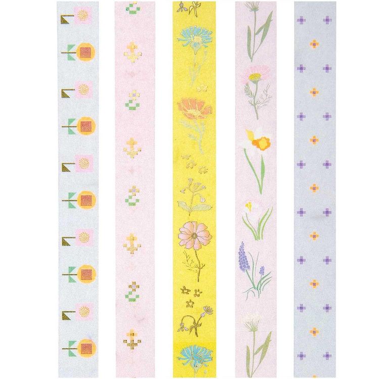 Produktbild: Tape Set Futschikato, Floral MIX, 5 Stk., 1,5 cm x 10 m