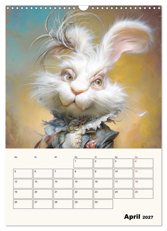 Produktbild: Wundersame Seelen. Kaninchen zwischen Fantasie, Humor und feiner Poesie (Wandkalender 2027 DIN A3 hoch), CALVENDO Monatskalender