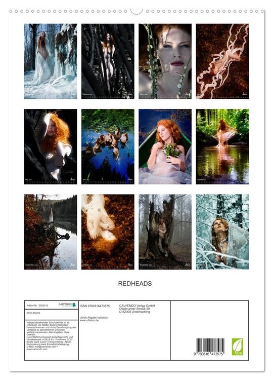 Produktbild: REDHEADS (hochwertiger Premium Wandkalender 2026 DIN A2 hoch), Kunstdruck in Hochglanz