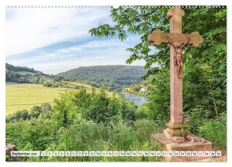 Produktbild: Romantisches Neckartal (hochwertiger Premium Wandkalender 2026 DIN A2 quer), Kunstdruck in Hochglanz
