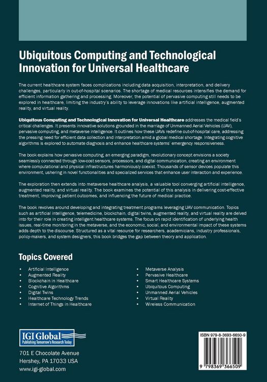 Produktbild: Ubiquitous Computing and Technological Innovation for Universal Healthcare
